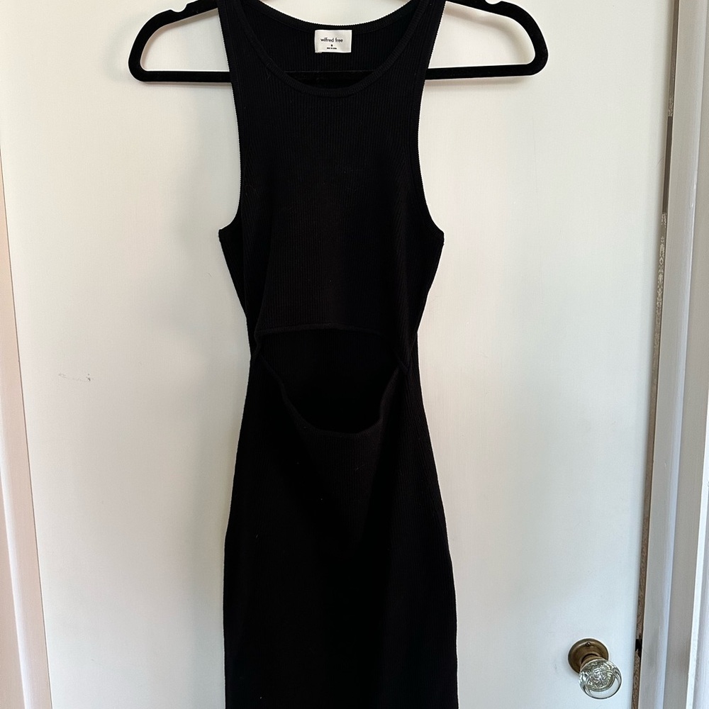 Wilfred Cut out Black Dress Size M